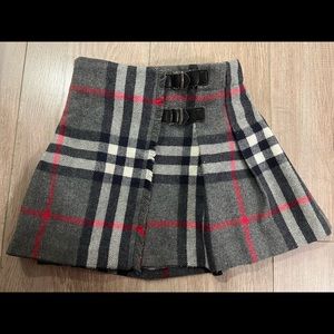 Burberry Girls Pleated Skirt Wool Size 6